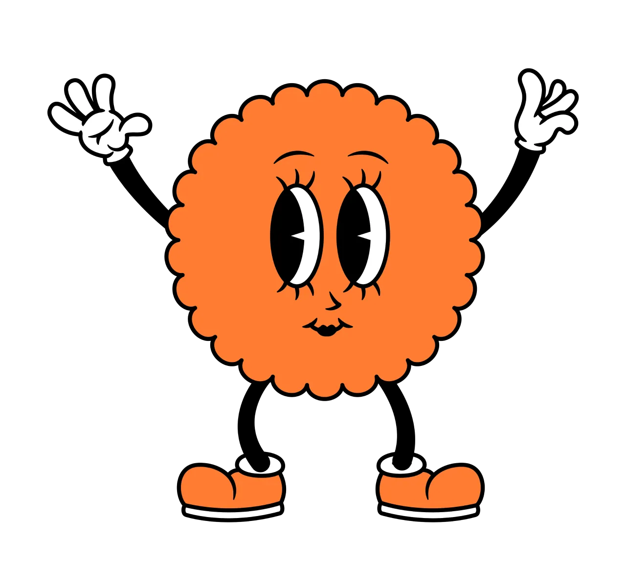 Orange Cartoon Character