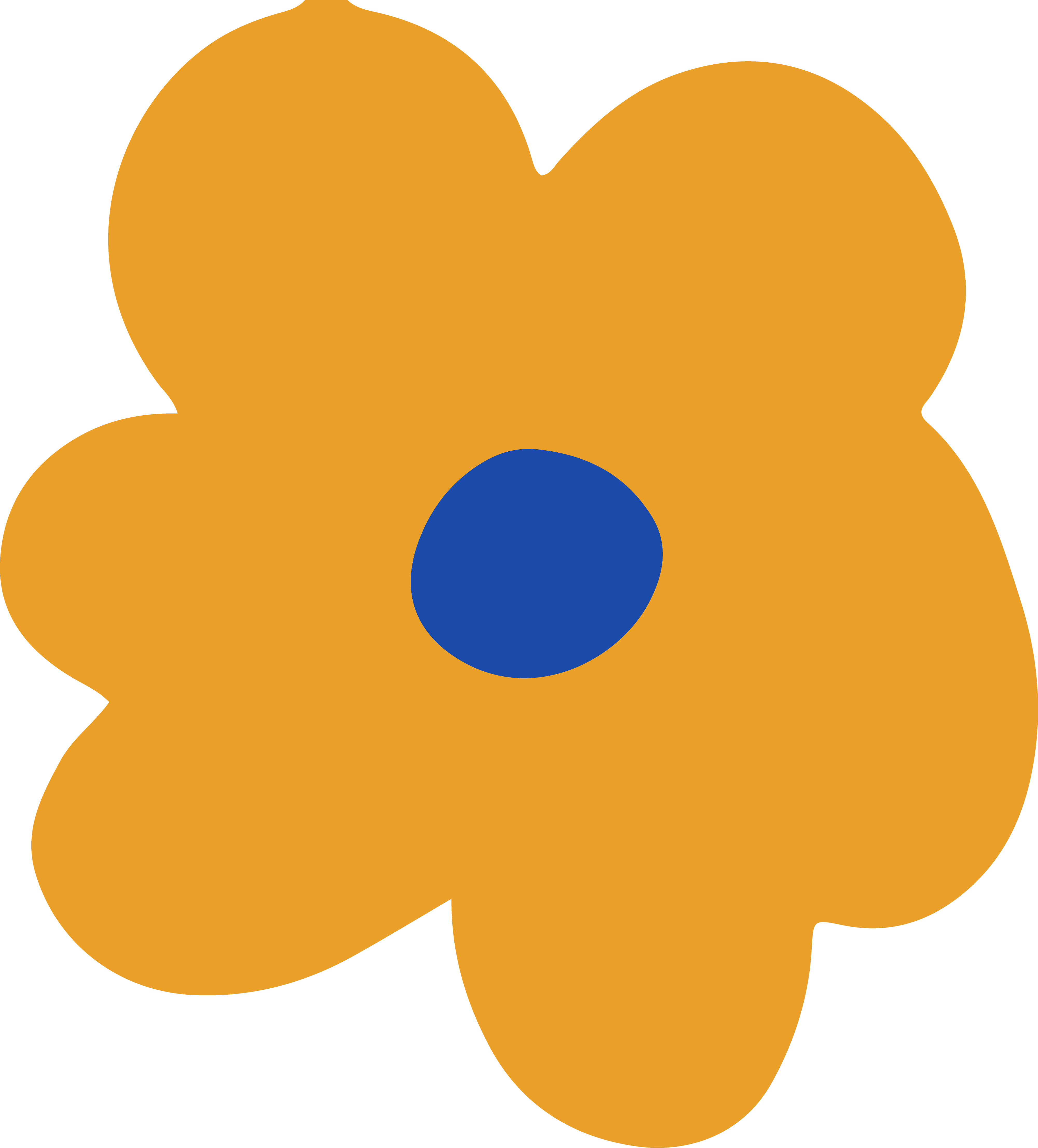 Orange abstract flower