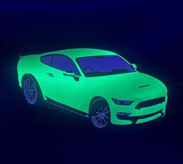 Neon green car